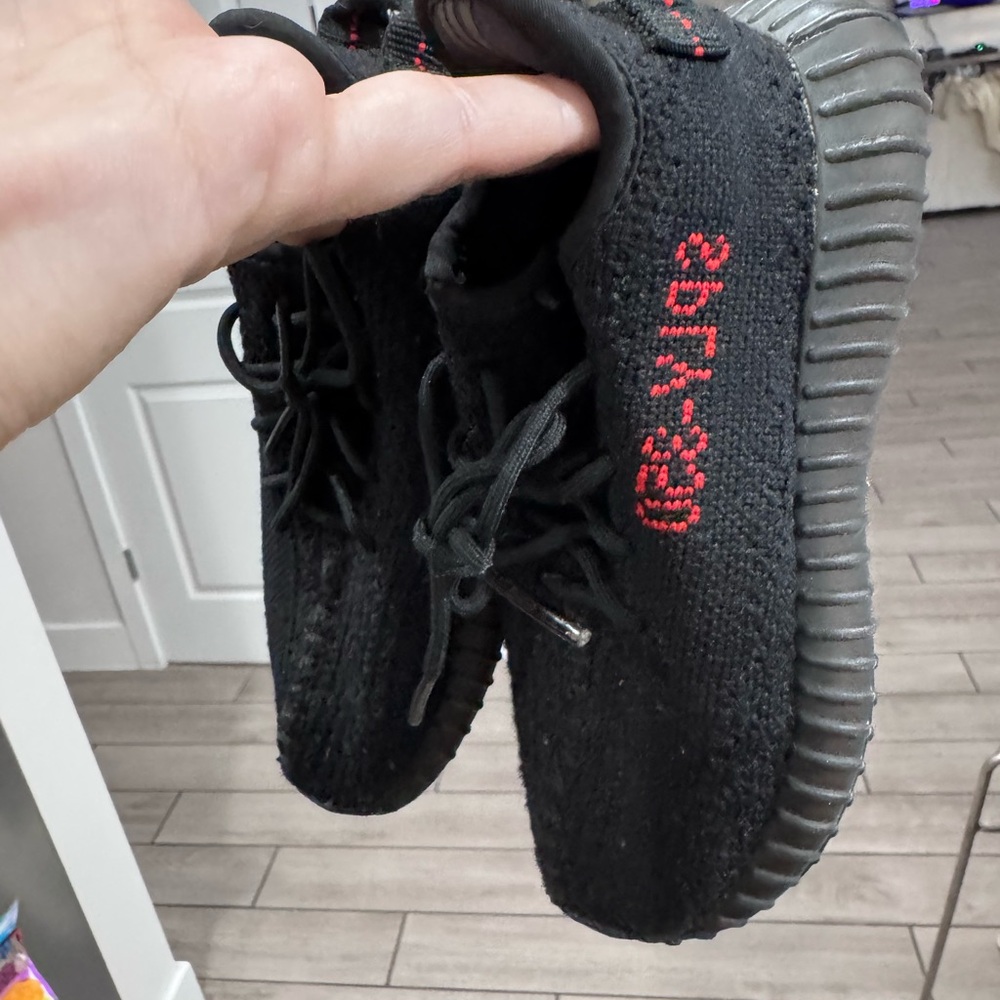 Adidas Black and Red Sneakers with Primeknit Upper